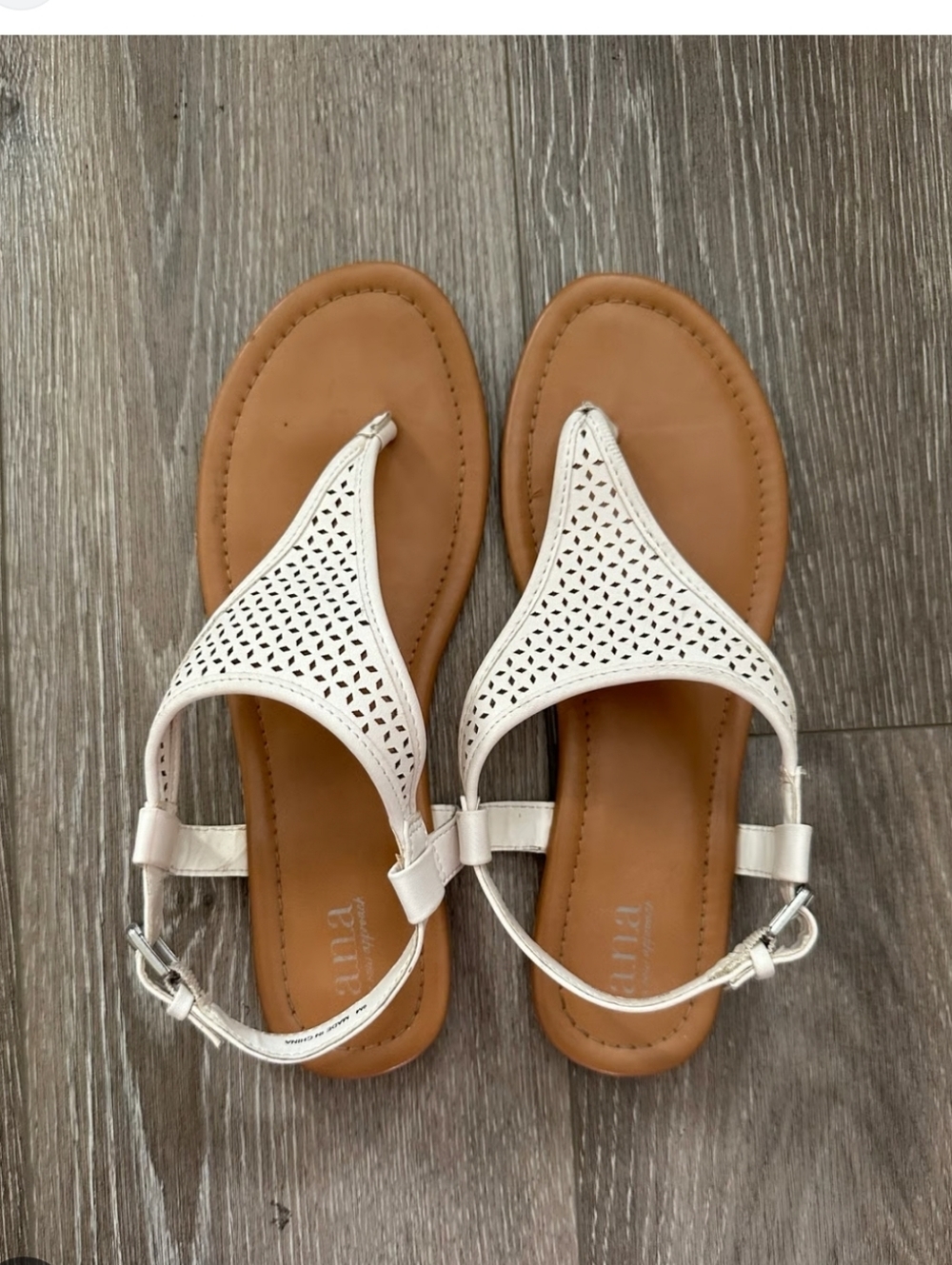 A.n.a White Sandals, NWT